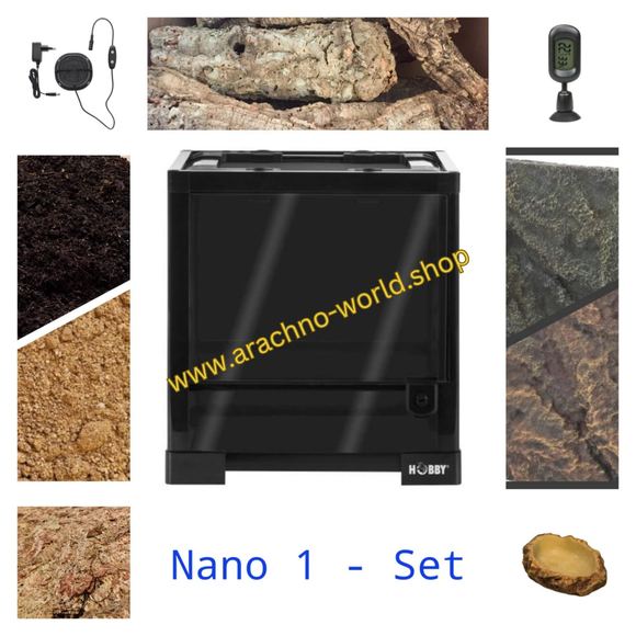 Komplettset Nano 1 Terrarium für Vogelspinnen & Skorpione