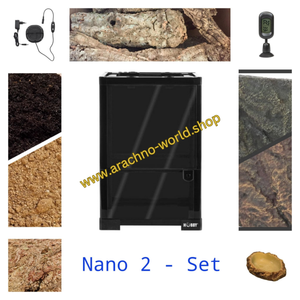 Komplettset Nano 2 Terrarium für Vogelspinnen & Skorpione