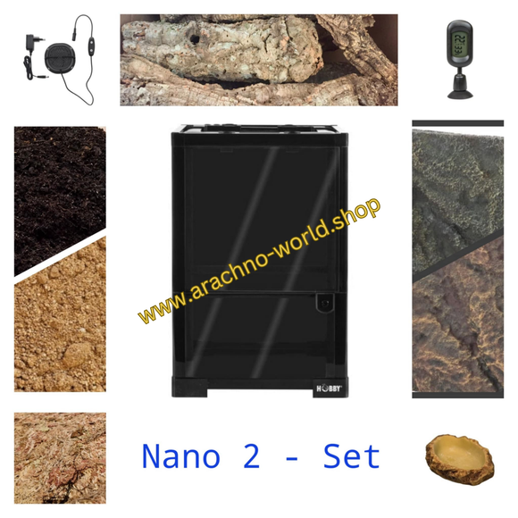 Komplettset Nano 2 Terrarium für Vogelspinnen & Skorpione